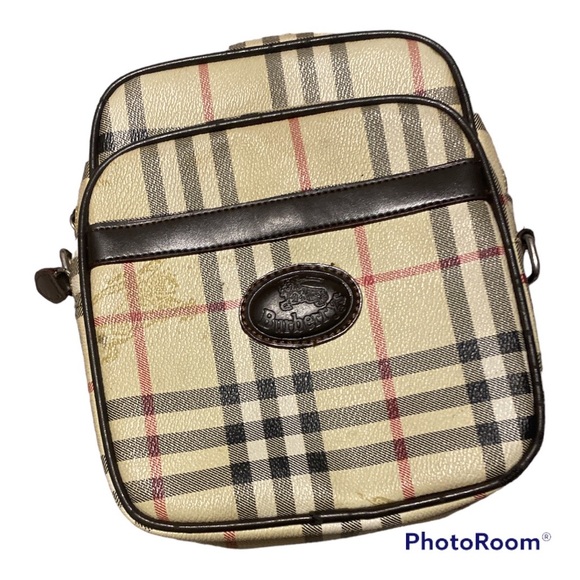 Vintage Burberry Burberrys nova check leather authentic missing strap crossbody - Picture 3 of 8
